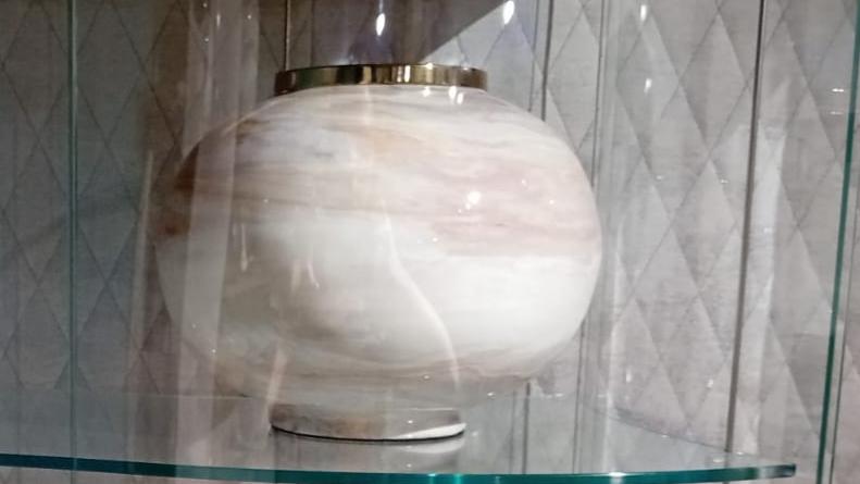 VASO MARSHA BOMB BIANCO GRIGIO ORO H25